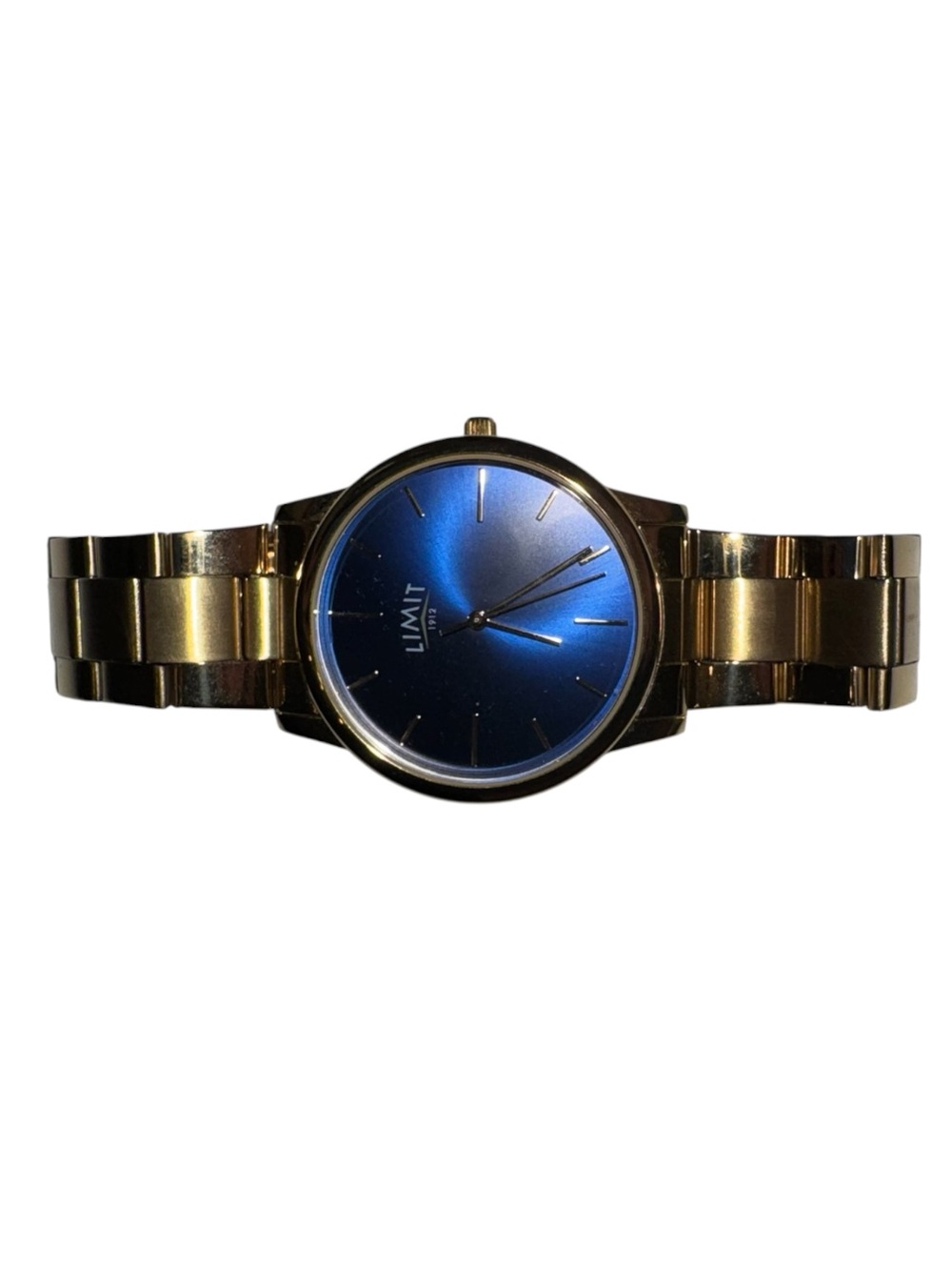 Blue Dial Gold-Tone Bracelet Watch